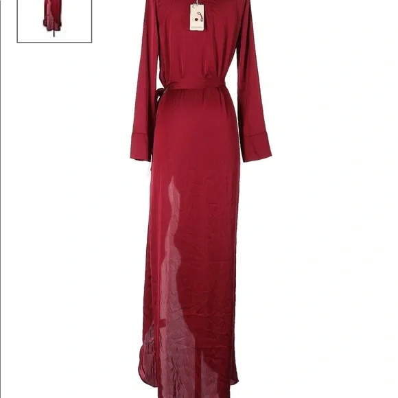 For Love & Lemons La Lydia Wrap Dress in Red, Sz S - Picture 5 of 6